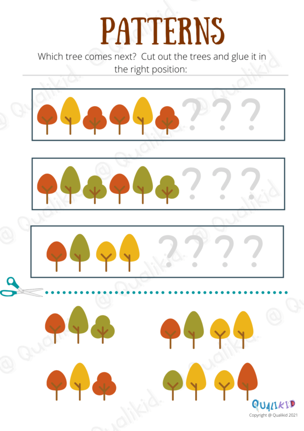 Printable Worksheets about the Autumn / Fall – Bild 3