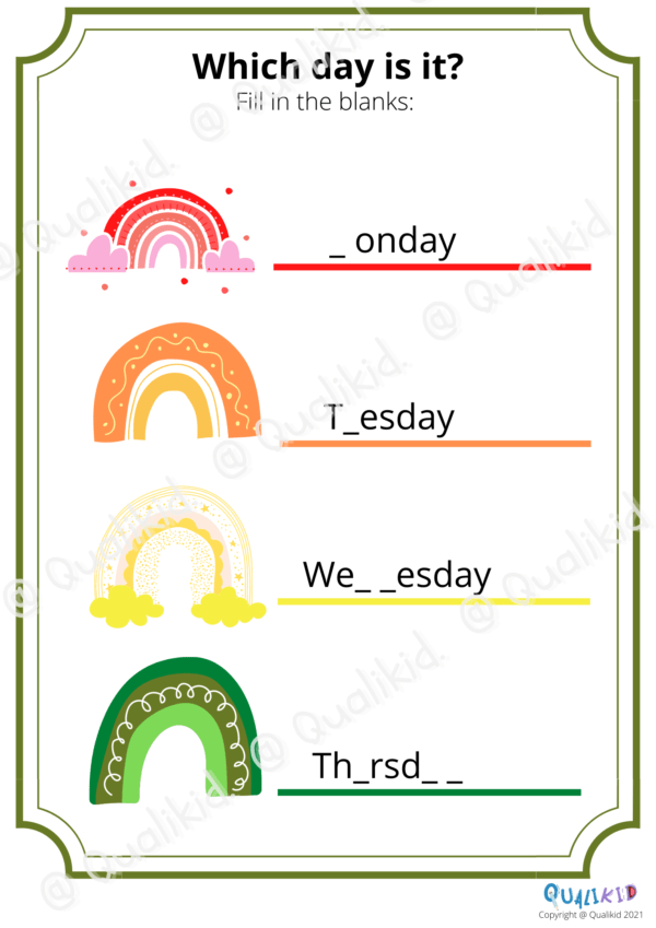 Printable Worksheets | Activity: Days of the week – Bild 5