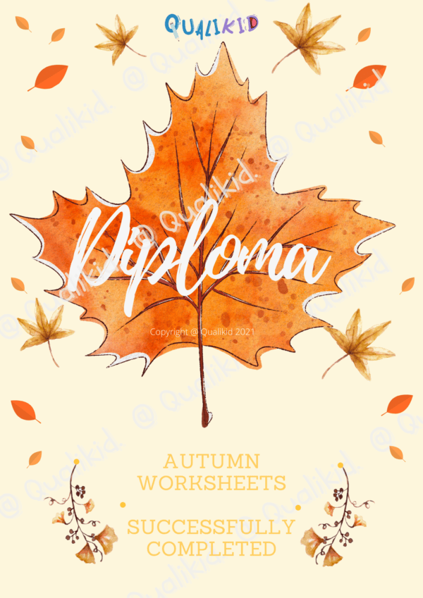 Printable Worksheets about the Autumn / Fall – Bild 8