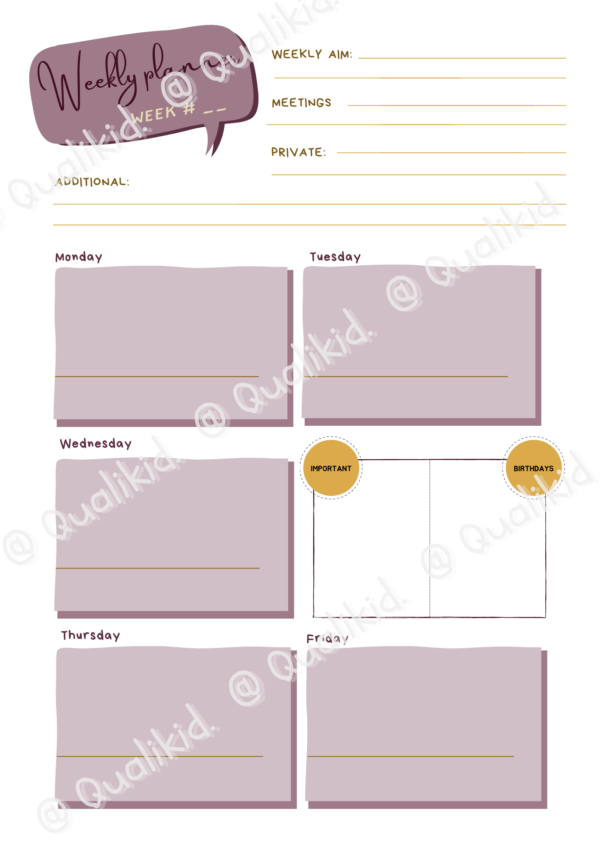 Teacher Planner | For Teachers daily planning | weekly, to-do & quintal planner – Bild 4